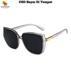 AG Kacamata Hitam Oversized Frame Besar Gaya Retro Vintage Untuk Wanita Model Terbaru Keren Kekinian Impord