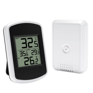 Wireless Digital Thermometer -40℃~60℃ Wide Range 60s Auto Update Wall Mount/Stand Easy Read LCD Screen for Home Office Garden