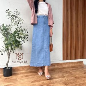 Marsya - Thalita Rok Jeans Wanita Highwaist - Rok Span Denim