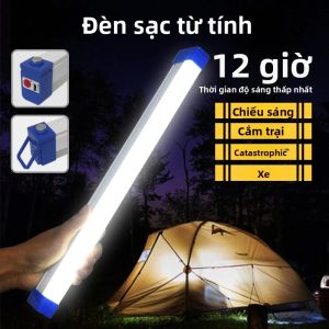 Đèn LED Thanh Có Thể Sạc Lại Đèn Cắm Trại Di Động Có Ống Treo Từ Tính Đèn Lồng Cắm Trại Để Chiếu Sáng Chợ Đêm Ngoài Trời Khẩn Cấp