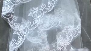 1.5/3 Meter Veil Putih Panjang Slayer Pengantin Panjang Jilbab Pengantin Mewah Veil Organza Veil Pengantin Panjang Veil Polos
