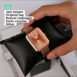 PhiLipe Ricci Jam Tangan Wanita Kecil Analog Strap Tali Rantai Pasir Diameter Kotak Desain Mewah Model Elegan Mini Terbaru 7307 Quartz Woman Watches Up To Date Free Box Dan Baterai