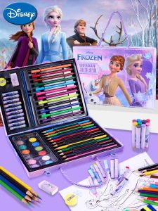 Disney Drawing Tool Outfit Crayon Watercolor Pens Set Gift Box Color Pencil Girl Birthday Gift