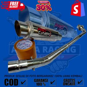 knalpot Racing motor bebek PROLINER Supra Vega Jupiter smesh Shogun Revo karisma Blade Kirana Astrea legenda prima C70/jupul