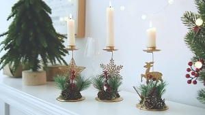 2025 Christmas Candlestick Set – Stylish Xmas Tree & Table Decor | Bring Warm Light to Your Home This Holiday Season