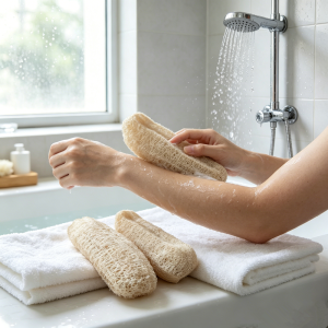 Whole Natural Loofah Sponge Bathroom Exfoliating Body Cleaning Scrubber Kitchen Dishwashing and Grease Removal