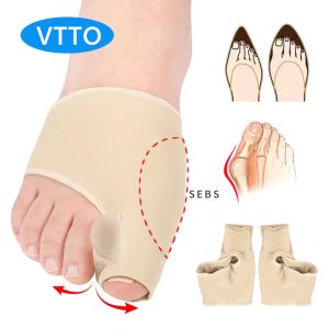 VTTO 2Pcs 1Pair Toe Separator Hallux Valgus Bunion Corrector Orthotics Feet Bone Thumb Adjuster Correction Pedicure Sock Straightener