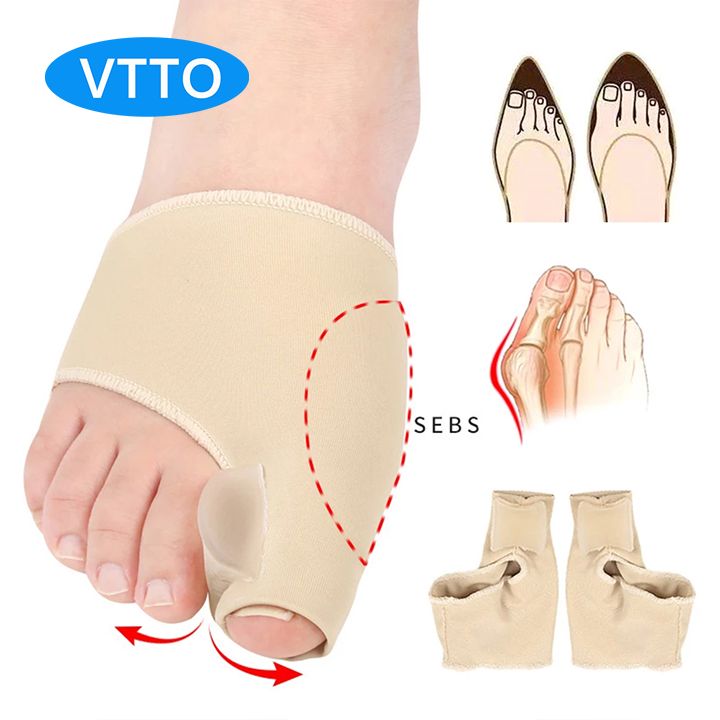 VTTO 2Pcs=1Pair Toe Separator Hallux Valgus Bunion Corrector Orthotics Feet Bone Thumb Adjuster Correction Pedicure Sock Straightener