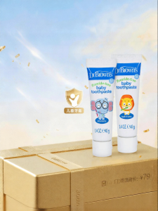 Dr Brown’s Natural Flow | Toothpaste 0-3 Years Old Children No Fluoride Fruit Flavor Tooth Protection