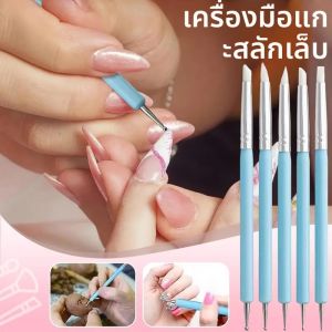 เล็บ Dotting เครื่องมือ 5pcs Double-ended ซิลิโคนหัวแกะสลัก Dotting ปากกาแปรงการสร้างแบบจําลอง Dotting เล็บเครื่องมือศิลปะ DIY Sculpting เครื่องมือ