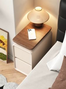 SAMEDREAM | Narrow and Small Vintage Cream Style Nightstand