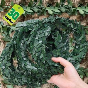 7.5m Artificial Plant Green Leaf Vine Iron Wire Plants Ivy Garland Wisteria Foliage DIY Fake Plant Creeper Hanging Leaves Home Decor