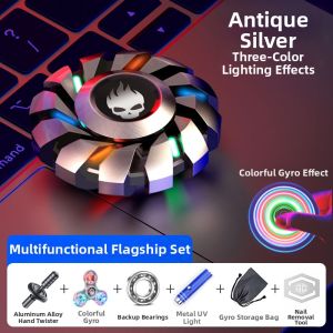 YIJUE | Colorful Glowing Metal Fidget Spinner Creativity Intellectual Stress Relief Toy