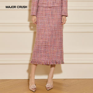 French Style Tassel Tweed Suit Skirt