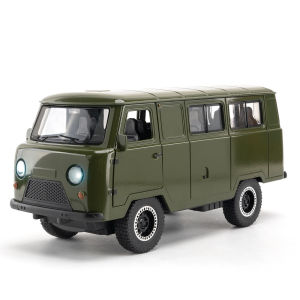 1:18 Scale Russia UAZ Traveler Alloy Car Model Diecast Car Sound Light Car Lovers Collection Kids Birthday Gift Metal Boys Toys