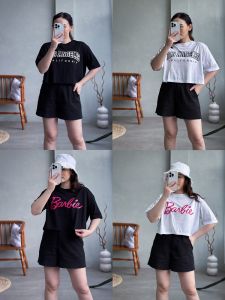 INFINITEE Crop Top Oversized Ukuran Jumbo Motif Terkini Bahan Cotton Combed 30s