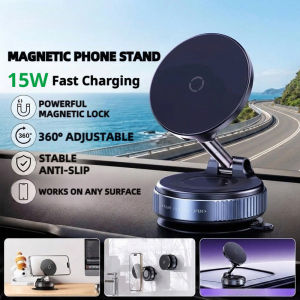 SEAMETAL Qi 15W Fast Wireless Magnetic Car Holder Strong N52 Magnet Safe Driving