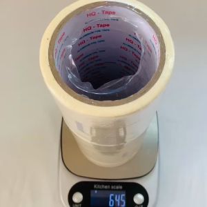 Băng keo giấy màu trắng rộng 3.5cm dài 25 mét mỗi cuộn lõi giấy 3mm - 1 cây có 8 cuộn - Tân An An