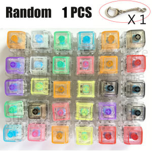.LED free assembly keyboard keychain Fidget toy crystal clicker sensory toy stress relief keyboard keychain adult childrens toy