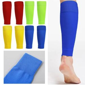 1Pair Football Socks Soccer Accessories Leg Brace Sleeves Breathable Sport Sock Adult Kids Shin Guards Calf Protection Leg Cover H260116
