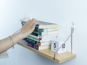 [Hỏa Tốc] Set 3 Kệ Trang Trí Không Khoan Dài 30/40/50cm Rộng 15cm SIB Decor Tặng Kèm Móc Treo