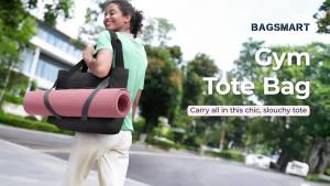 BAGSMART Sports Gym Bags for Women Commuting Shoulder Tote Bag Leisure Simple Go Out Bag Large Capacity Luggage Handbag