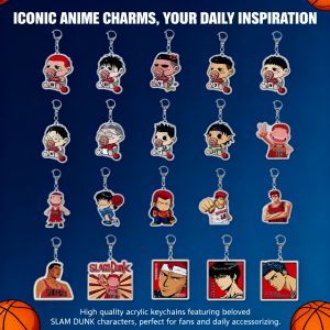 Bandai | SLAM DUNK Acrylic Keychain Double Sided Akagi Takenori Sakuragi Hanamichi Creative DIY Backpack Pendant