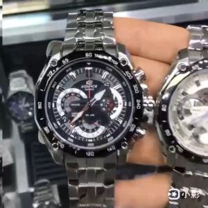 (2 Years Official Warranty) Jam Tangan Lelaki  Edifice EF-550D Chronograph Men Business Fashion Watch 100M Water Resistant Shockproof and Waterproof Full Auto-Calendar Stainless Steel Leather Band Mens Quartz Wrist Watches EF-550D-1A