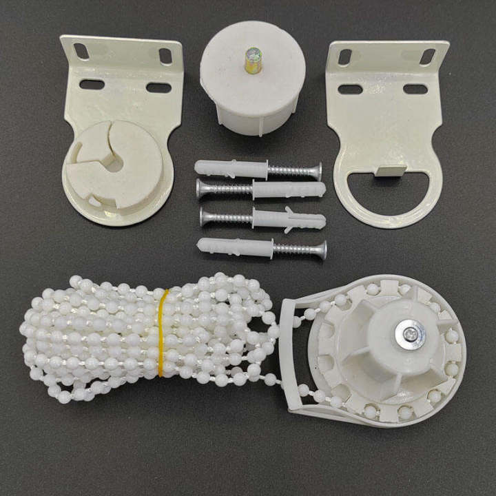 Hand Pull Bead Rope Curtain Roller Shade Sun Protection Blind Bracket ...