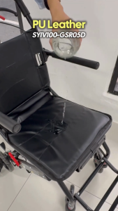 [Same-Day Delivery] 9.5KG Premium Waterproof Seat Foldable Lightweight Travelling Wheelchair 16 Inch Seat Kerusi Roda Ringan