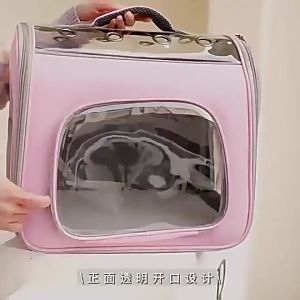 กระเป๋าสัตว์เลี้ยง เป้แมว พับเก็บได้ เป้ใส กระเป๋าสะพายสุนัขและแมว กระเป๋าสุนัข กระเป๋าแมว