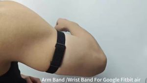 Nylon Arm Strap For Google Fitbit Air Active Band Soft Breathable Adjustable Bicep Band With Metal Case For Google Fitbit Air