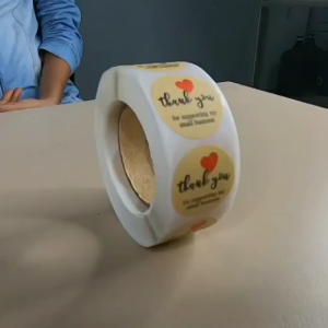 Sticker Thankyou 1Roll (500Pcs) Label Segel Order Packing Motif Bunga Love Serbaguna / Stiker Thank You / Sticker Thank You SH AA34