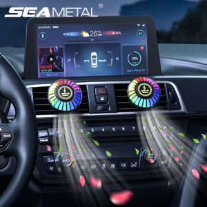 SEAMETAL Car Aromatherapy LED Air Conditioning Smell Diffuser Ventilation Outlet Air Fresheners