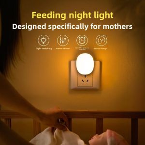 MONLEYTA | Plug-In Night Light Baby Feeding Eye Protection Soft Light Remote Control Sleep Aid Lamp Next To Bedside Table Lamp