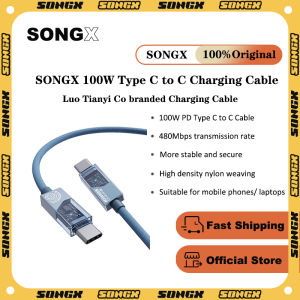 SONGX 100W Type C Cable 480Mbps Data Transmission 6A Super Fast Charging Cable 1.2 Meters Nylon Braided Data Cable For Laptops and Mobile Phones (Xiaomi/Redmi/Huawei/Samsung/IOS)