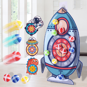Montessori Sports Toy Sticky Ball Dart Board Target Game for Kids Outdoor Toys Indoor Education Toys Games for Children Gifts
