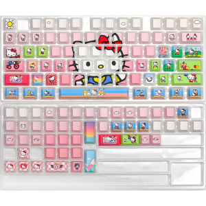 Custom Mechanical Keyboard Keycaps PBT Heat Sublimation Transparent Personalized Theme Keycaps USB Connection Human Engineering