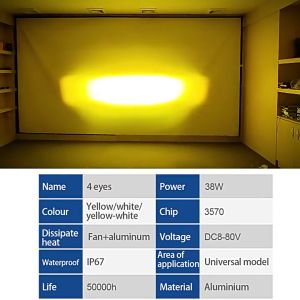 ไฟจราจรขนาดเล็ก/ ledสีขาว+หลอดกันน้ําสีเหลืองv 9 /คู่3/4/5/6ตาไฟจราจร