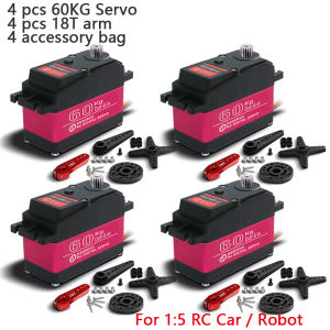 4X Baja 5B Servo 1/5 60Kg 80Kg 150Kg 160Kg High Torque Digital Servo for Redcat HPI Baja 5B SS RC Car Compatible S/AV/OX-0236