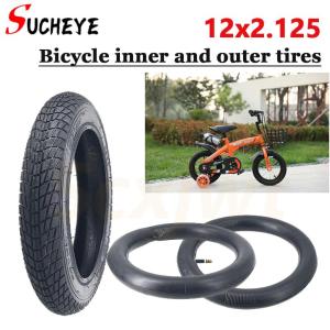 New 12 Inch 12x2.125 Inner and Outer Tires for Bicycles Skateboards Baby Strollers Inner Tubes and Outer Tire Accessories
