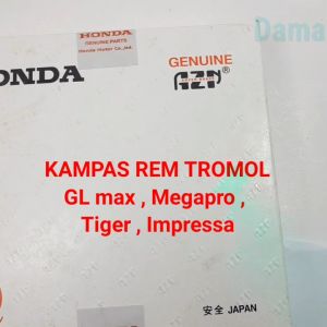 Kampas rem belakang tromol gl max mega pro tiger legenda impressa 43120 362 001 JAPAN