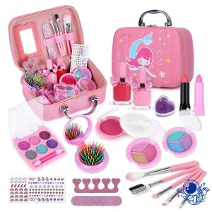 Tas Kosmetik Putri Duyungchildren Pretend Plays Make Up Kit Set Mainan Make Up Anak Dengan Fungsi Asli - Kado Anak Cewek