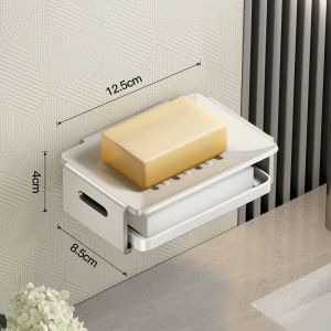 Punch-free Space Aluminum Wall-mounted Soap Holder Shelf
