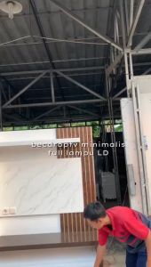 Bufet Pajangan Tv Minimalis Modern Joly Plus Lampu