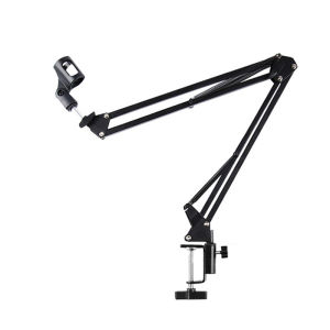 Adjustable Microphone Scissor Arm Stand Desktop Mic Clip Holder Tripod Live Cantilever Bracket Microphone Bracket Extendable