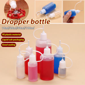 Homehub 10ml 20ml 50ml 100ml PE Plastic Squeezable Dropper Bottle Needle Oil Bottles