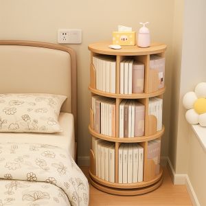 ZHUOHE | Rotating Floor Bookshelf 360 Degree Moveable