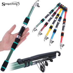 Sougayilang 1.8M Telescopic Rod M Power Children Fishing Rod Fiberglass Material Durable Spinning Fishing Rod Carp Feeder Rod