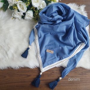 jilbab segiempat malika mutiara tassel jambul by Clarissa hijab